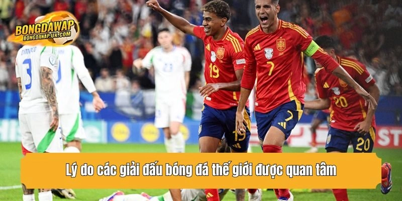 Lý do các giải đấu bóng đá thế giới được quan tâm